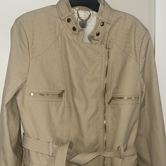 Women's Tan Belted Jacket Cache brand size large - Picture 2 of 7